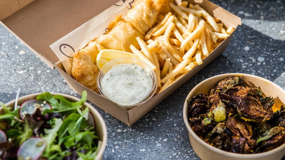 Fish n’ chips is a Sydney seafood staple, along with delicious salmon sashimi Image Credits: @lovefishbangaroo