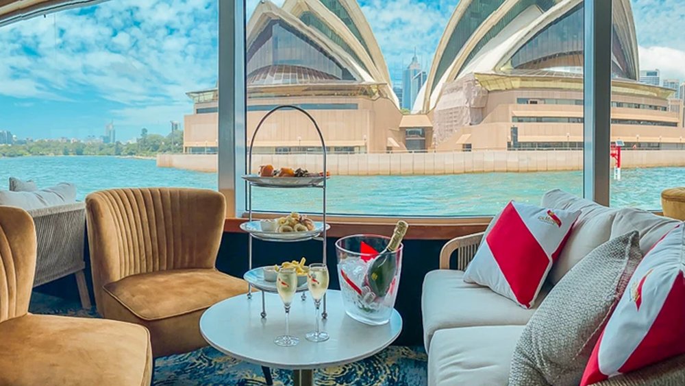 Pair high tea, seafood, and harbourscapes during the one and a half hour cruise Image Credits: Klook