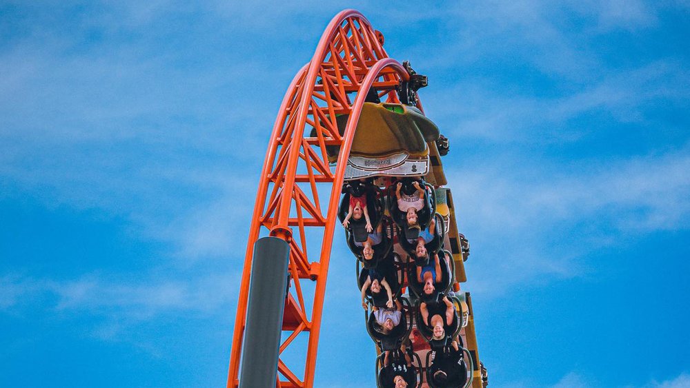 The Steel Taipan is Aus’ only triple launch coaster, featuring 360 degrees twists and turns that’ll get your head spinning!  Image Credits: @ozthrills