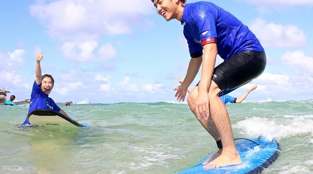 Surfing at Bondi Beach