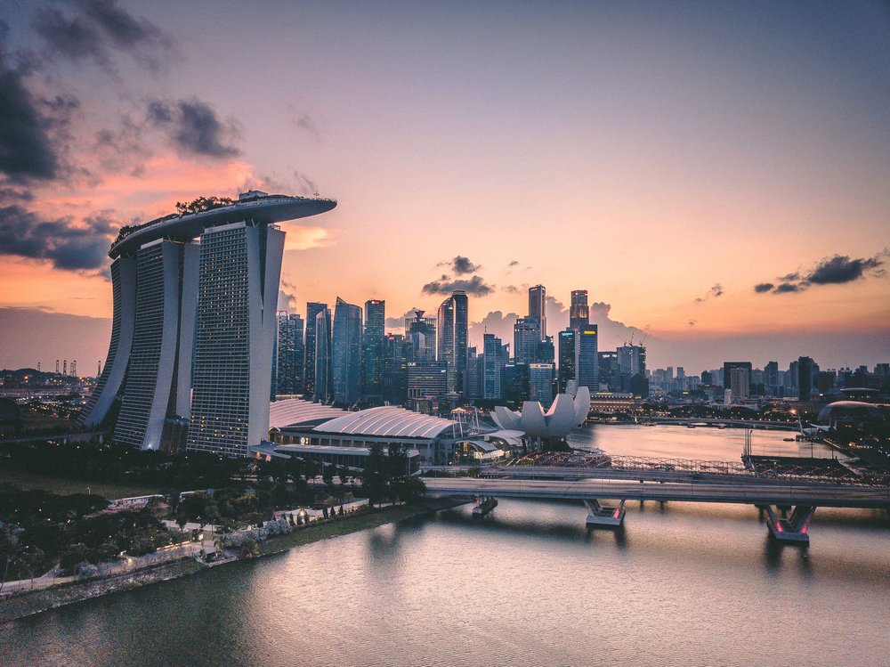 sunset marina bay sands 