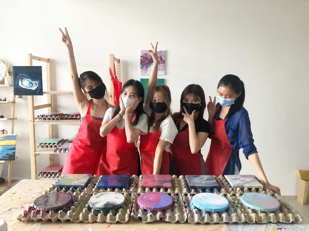 fluid pouring workshop eko cheras mall kl