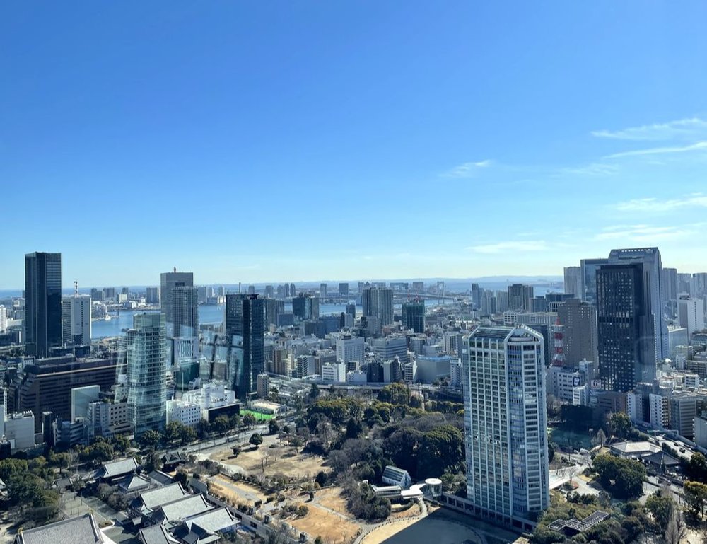 東京タワーのメインデッキから見える東京の景色