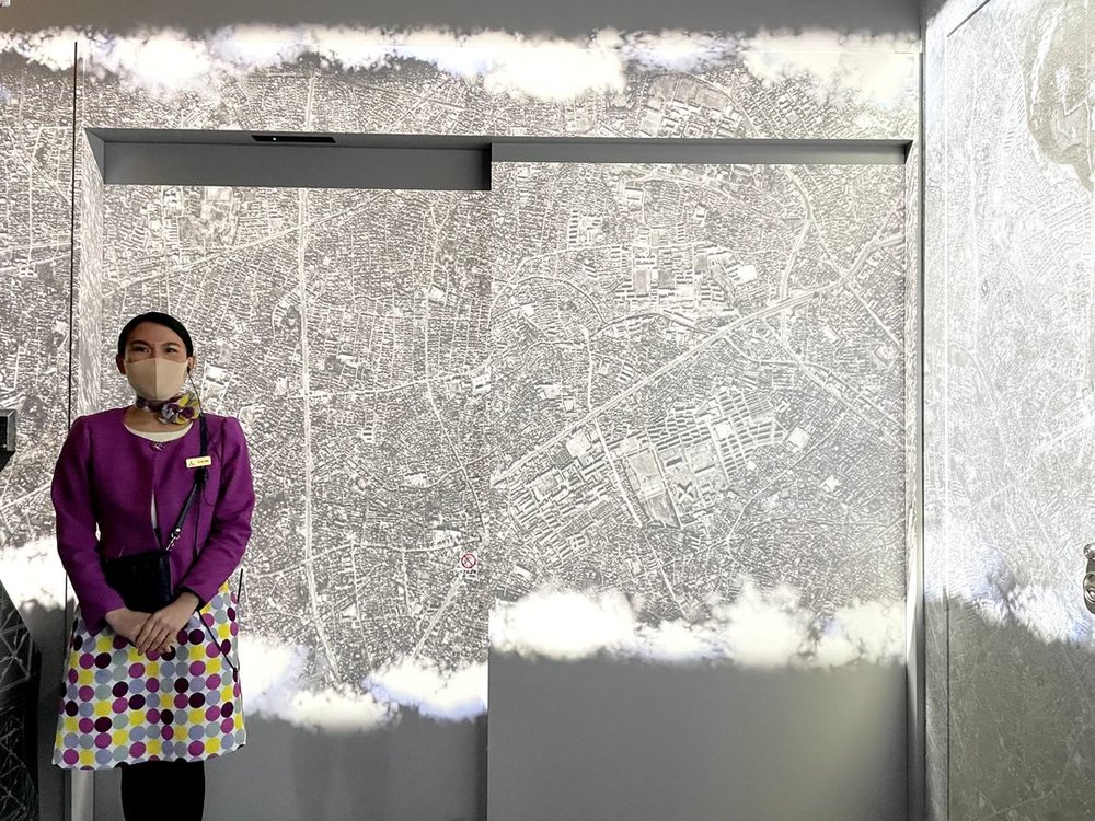 東京タワートップデッキツアーのプロジェクションマッピング