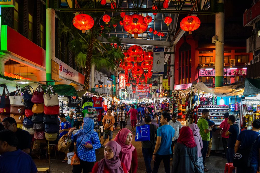 a market in Malaysia