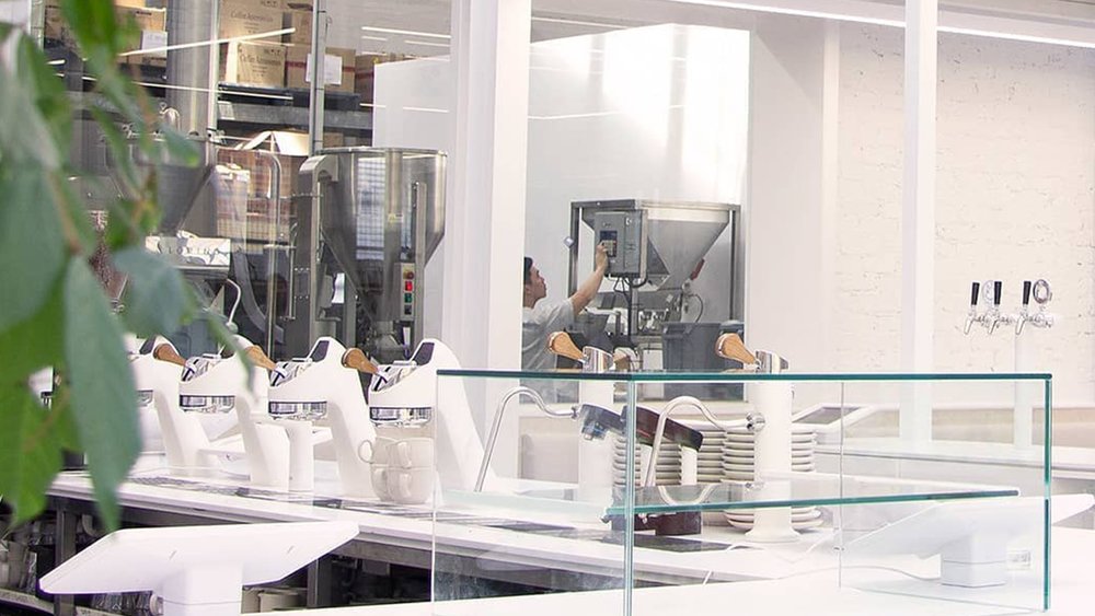 Take a break inside Industry Beans’ all-white interior café! Image Credits: @industrybeans