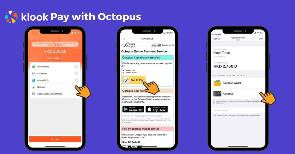 How to pay with Octopus on Klook 