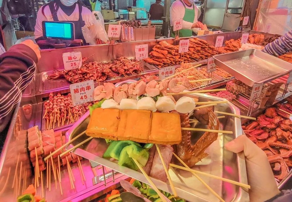 花蓮東大門夜市美食第一家烤肉串