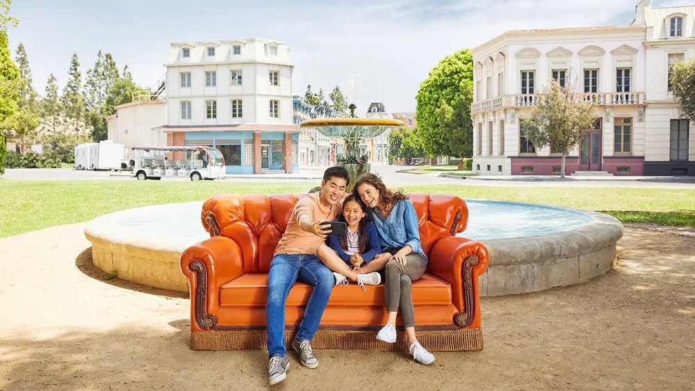 Recreate Friends’ opening theme at Warner Bros. Studio, complete with the the iconic couch and fountain.