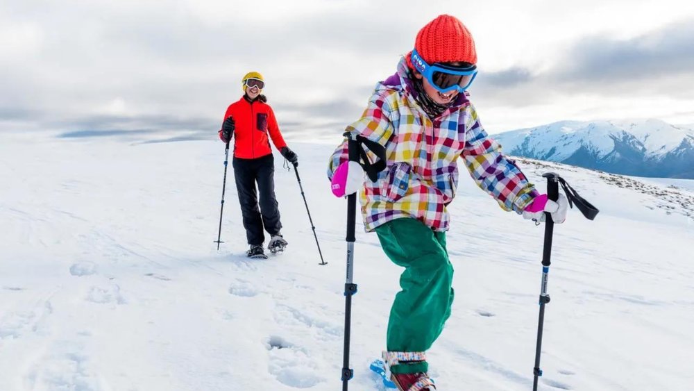 Even kids can snowshoe on The Remarkables.