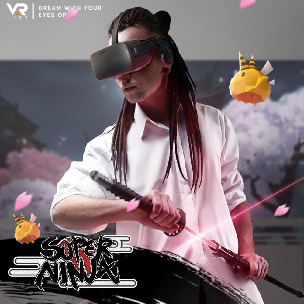 var live vr theme park super ninja