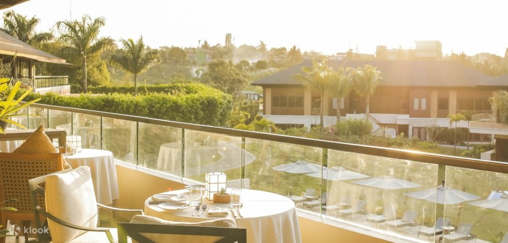 fine dining tables and chairs overlooking view