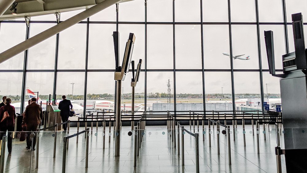 Touch down at Heathrow Airport, one of the six international airports in the UK. Credit: Tomek Baginski on Unsplash