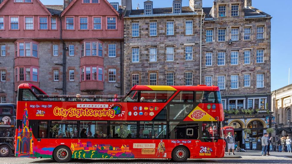 Avoid aching feet and legs and explore Edinburgh’s hilly streets on a comfy double-decker bus.