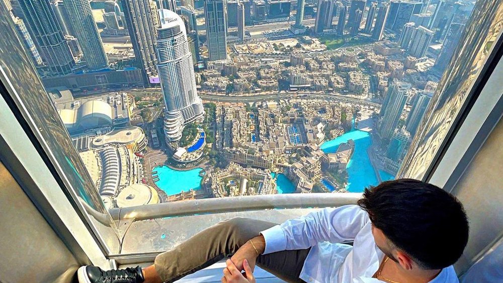 Get a bird’s eye view of Dubai at Burj Khalifa from almost 830 metres above ground. Credit: riccardopalmizio