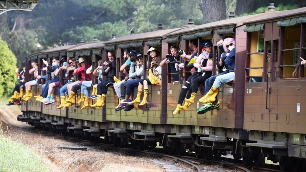 Starting 2022, you can sit on the carriage sill, hang your legs out, and enjoy the ride! ] [Image credits @yarravalleydandenongranges on Instagram