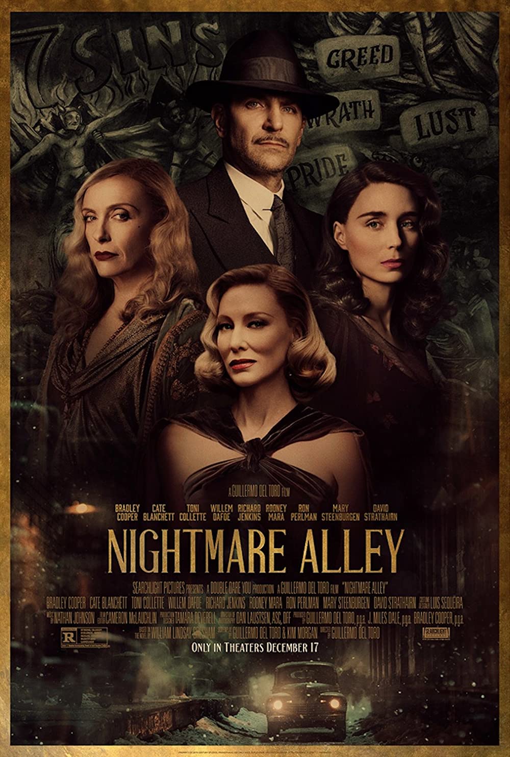 official movie poster of nightmare alley
