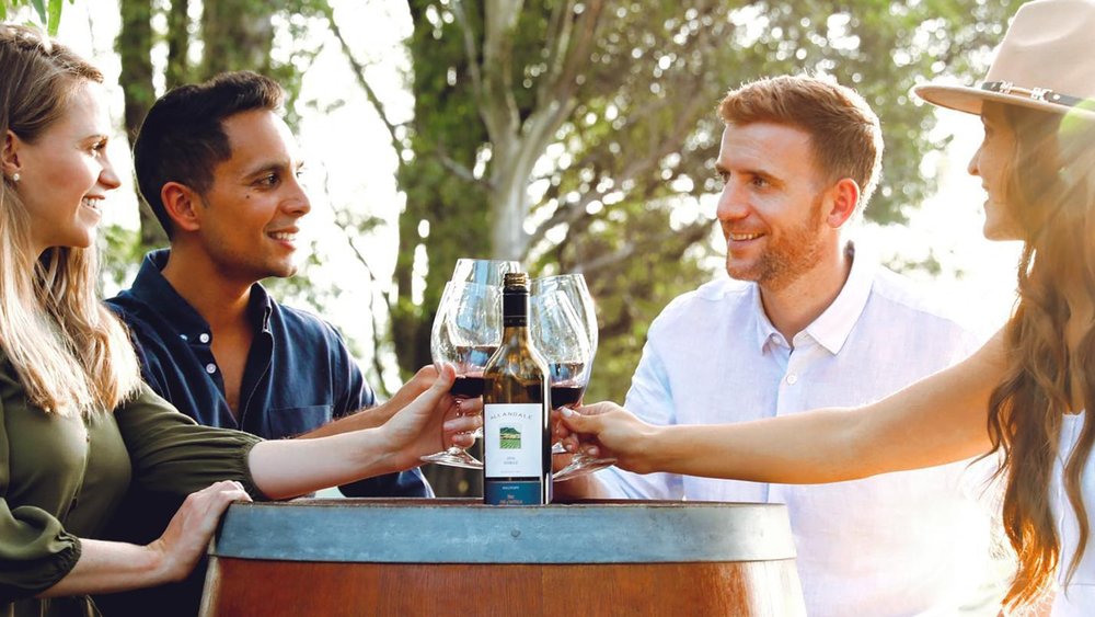 A glass of wine with your mates will make the perfect shot! Image Credits: @allandale_winery
