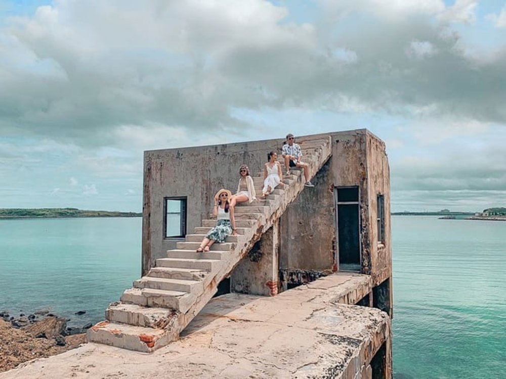 澎湖景點:青灣仙人掌公園旁廢墟