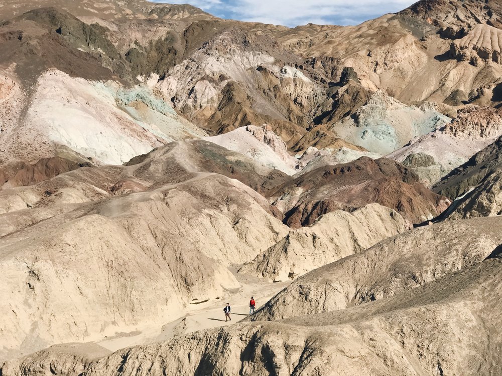 two people strolling in death valley national park