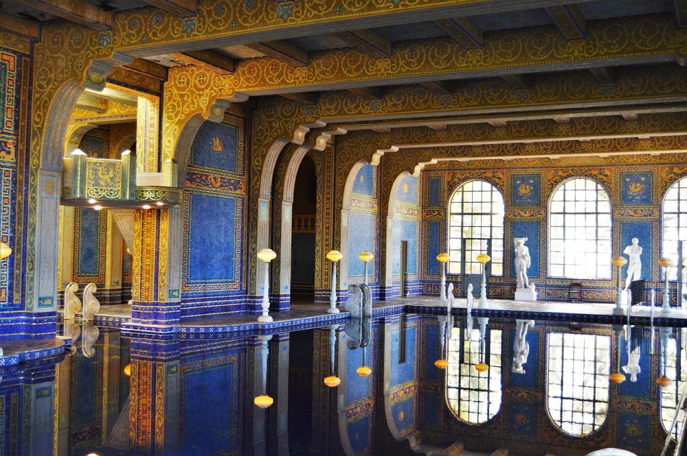 a pool area in hearst castle