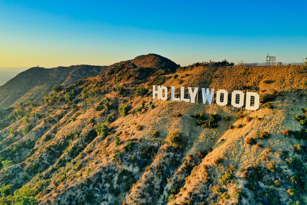 a view of the hollywood sign in los angeles california
