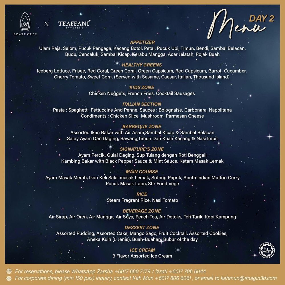 ampang boathouse ramadan buffet menu wedding venue