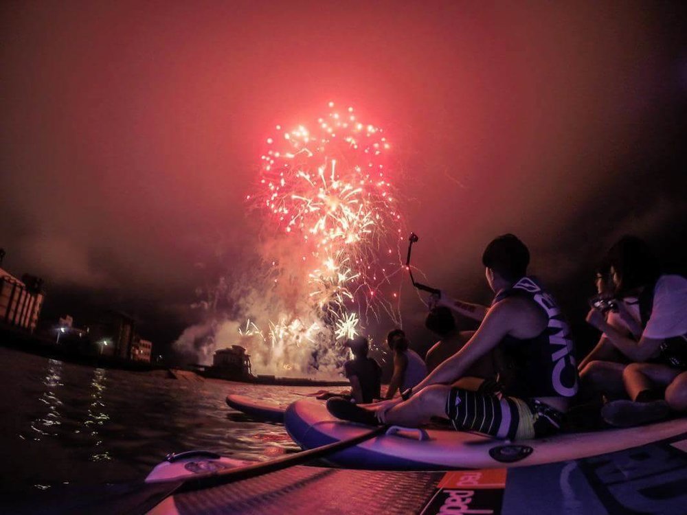 澎湖SUP夜划花火