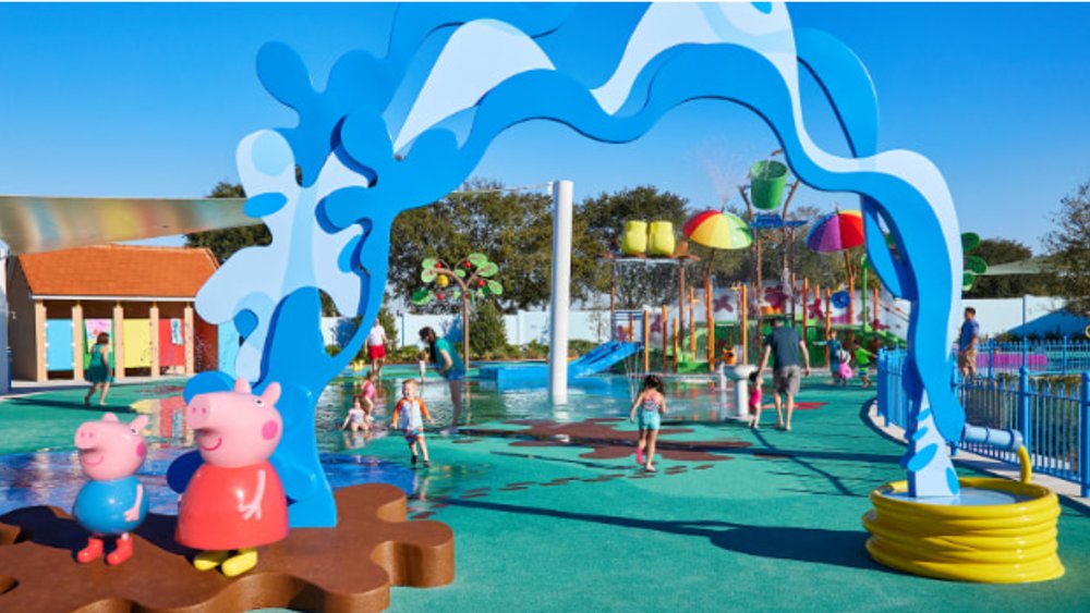 Have a splashingly fun time in the Muddy Puddles Splash Pad