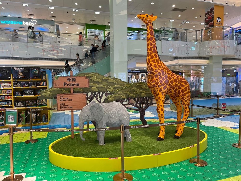 樂高長頸鹿達3.5米高,是整個展覽的亮點。