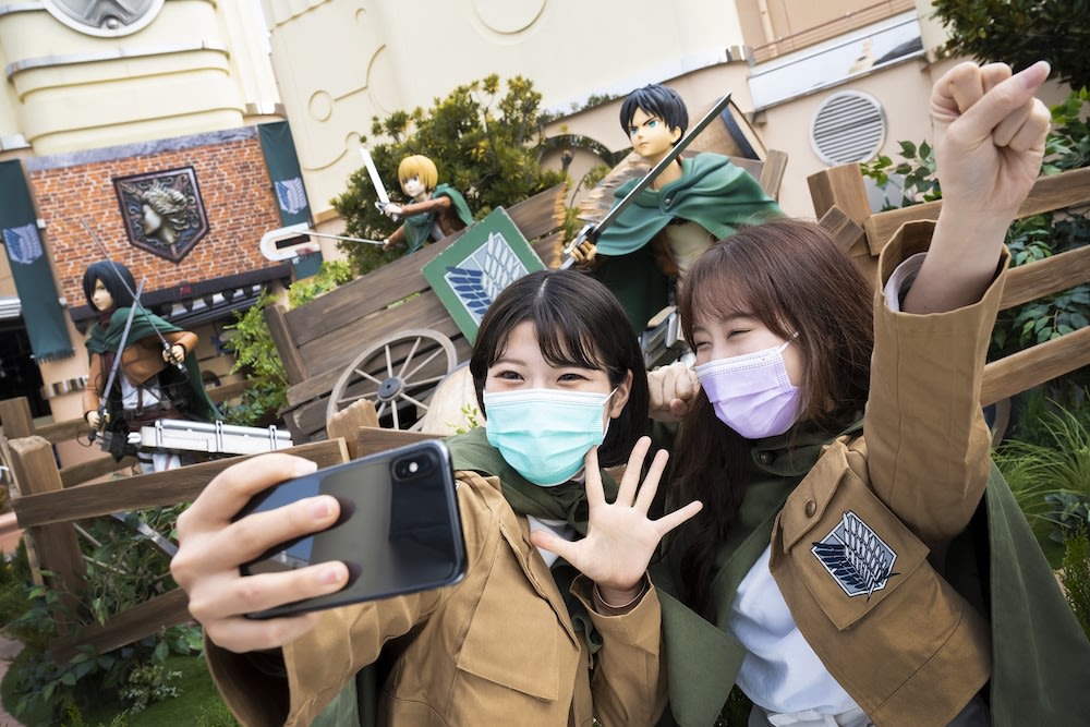 USJ: 進撃の巨人 XRライド 入口撮影スポット