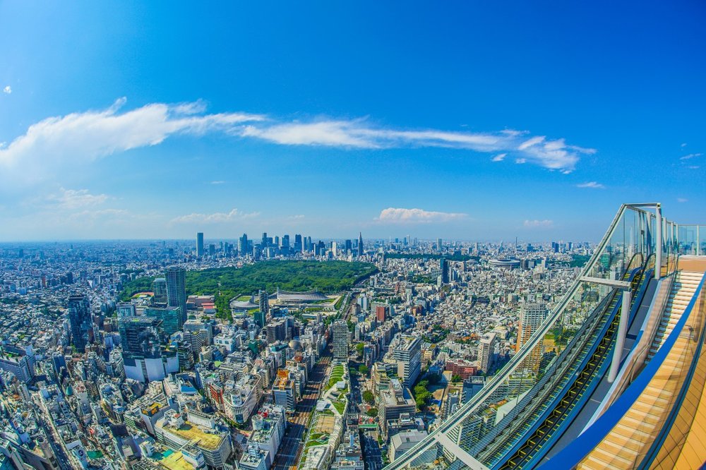 SHIBUYA SKY エスカレーターからの景色
