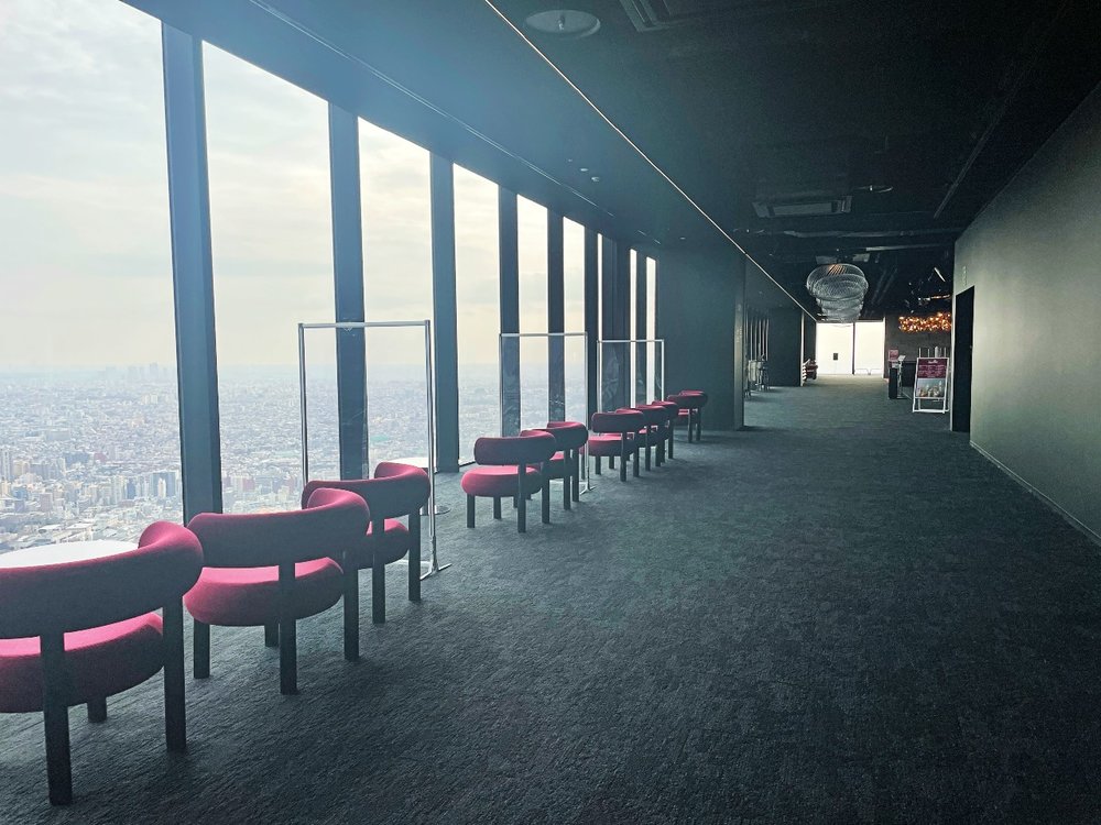  SHIBUYA SKY SKY GALLERYの窓際の席