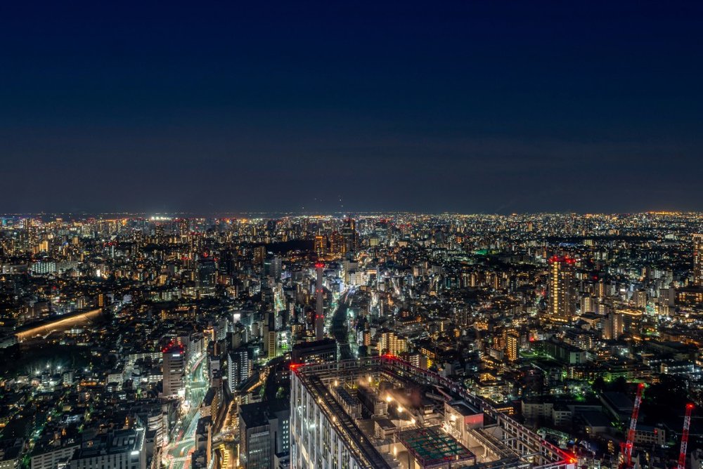 SHIBUYA SKYから見た夜空