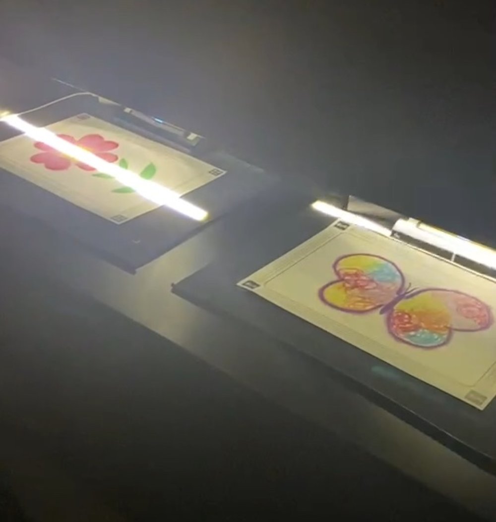 チームラボボーダレス お絵かきファクトリーでお絵かきをスキャンする