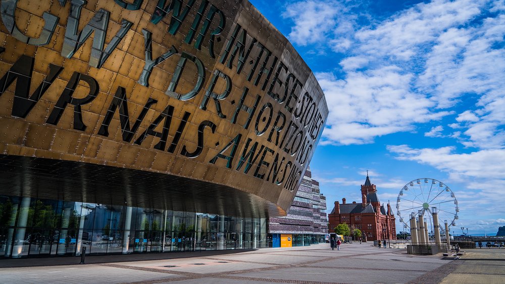 Get a great view of the city skyline by the Wales Millennium Centre. Credit: Photo by Jonny Gios