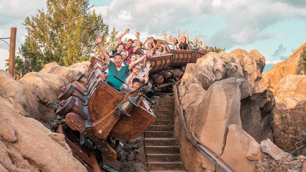 Raise your hands to the sky at the Seven Dwarfs Mine Train! Credits: @victoryouyouz
