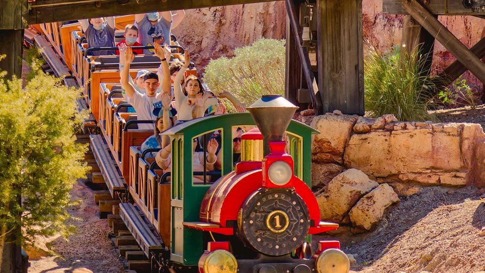 Big Thunder Mountain Railroad speeds through tunnels, caverns, and canyons for a fun ride for all ages! Credits: @disneyland.bobbert on Instagram