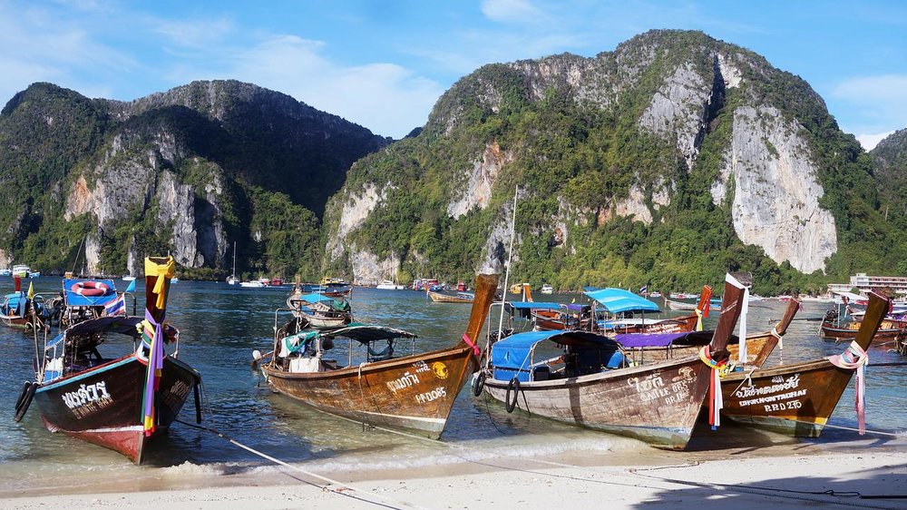 boats in the shore