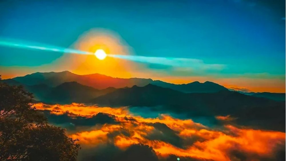 Sunset View of the mountain