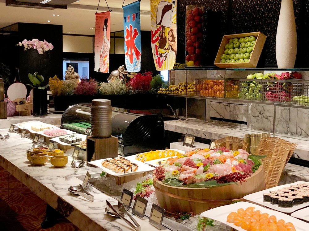Buffet table of Japanese Cuisine