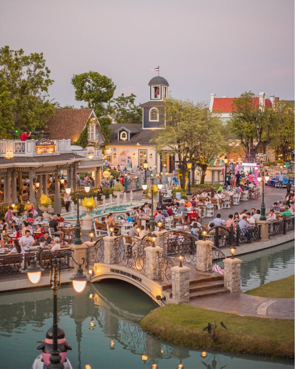 People dining out at the park