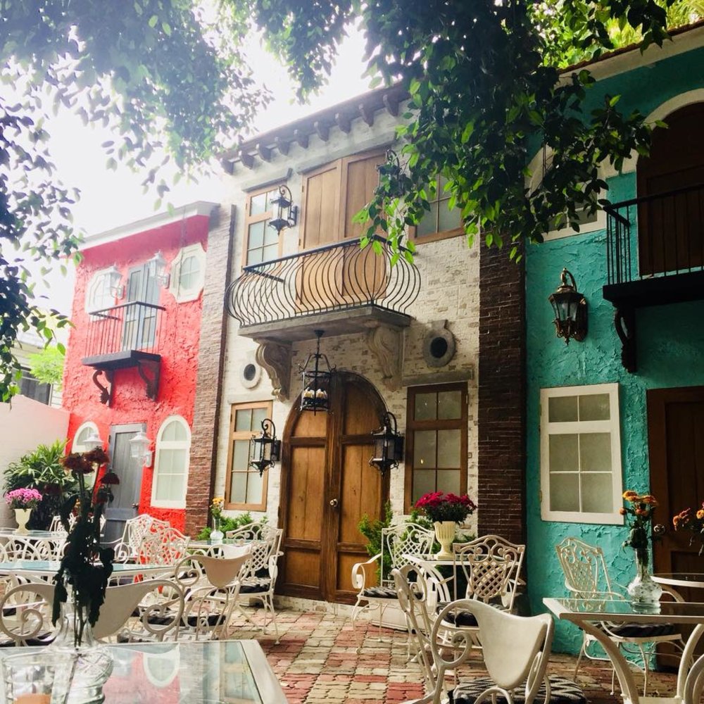 colorful house front view