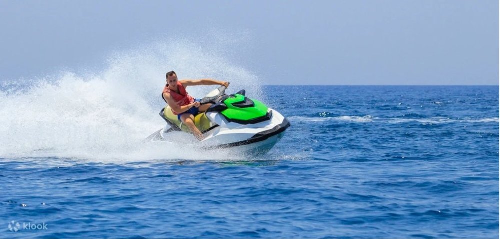 Man riding jetski