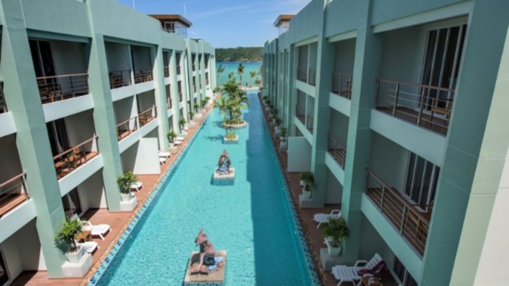  Look out to the view of the pool when you stay at Phi Phi Harbour View Hotel
