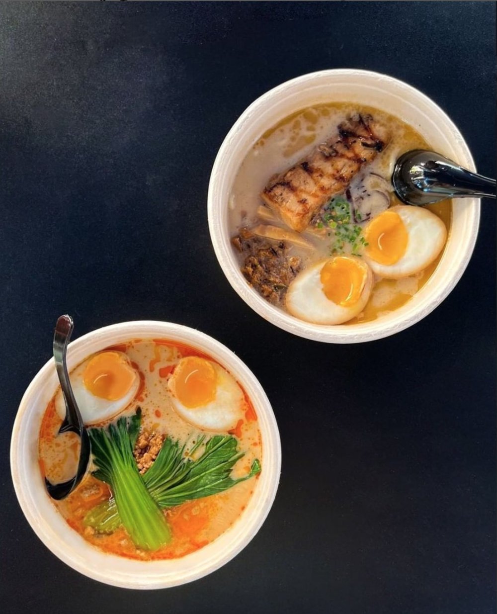 Ramen with egg, bokchoy and grill meat