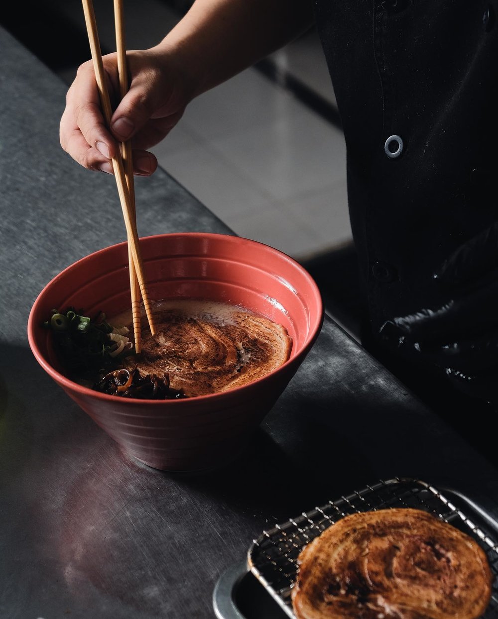 Mixing Ramen with Chopstick