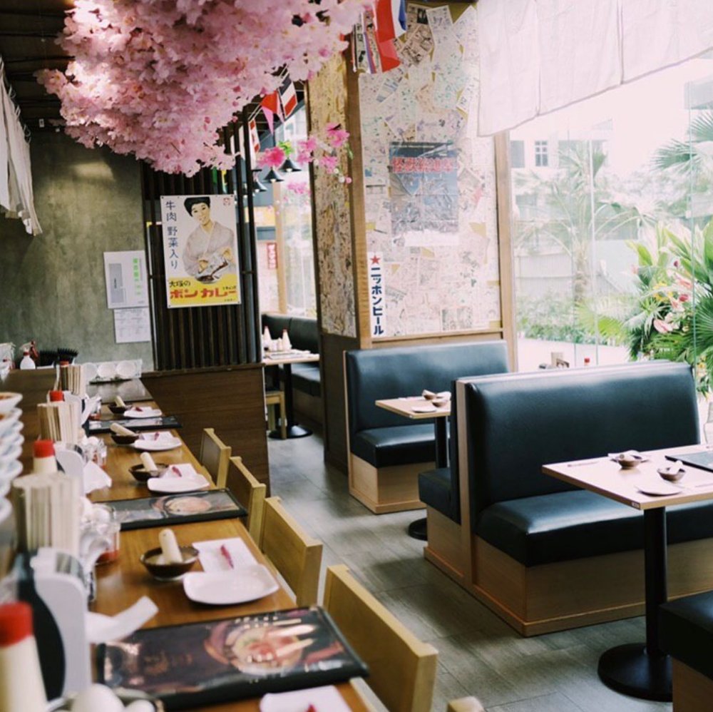 interior design of ramen restaurant