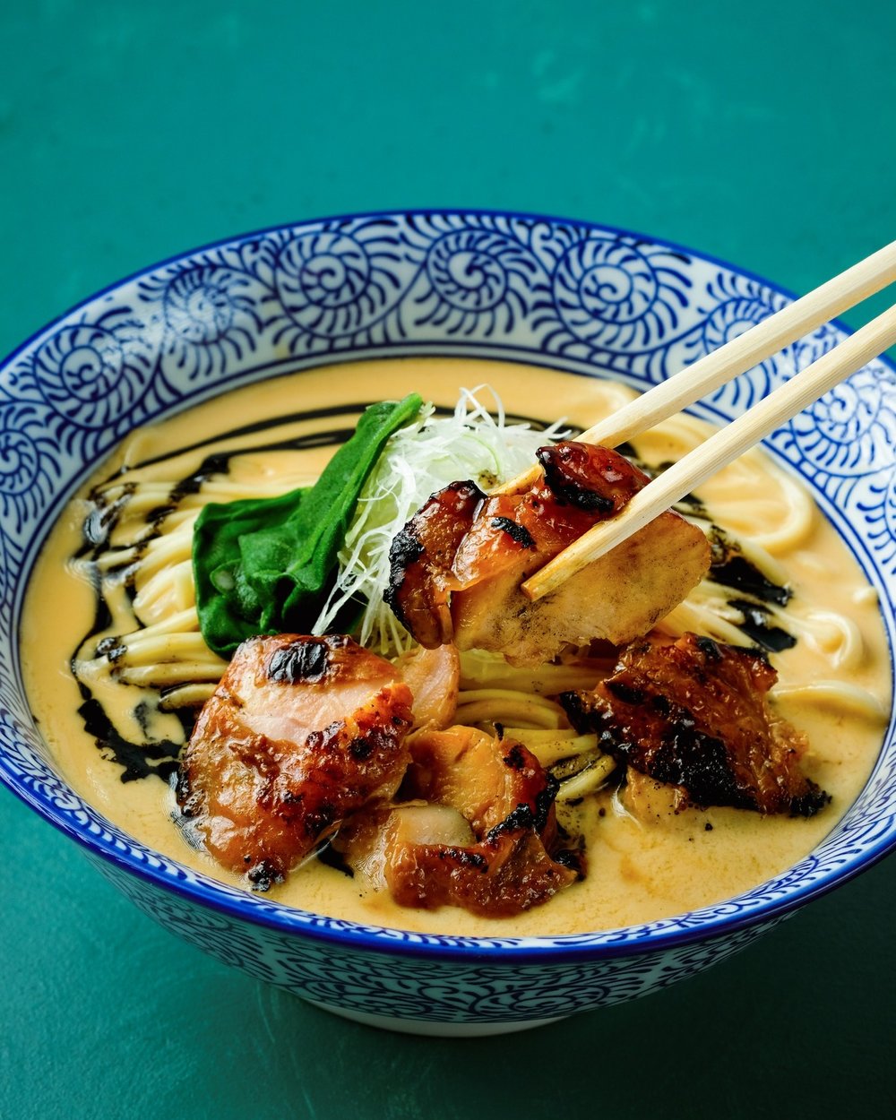 Ramen with grilled chicken
