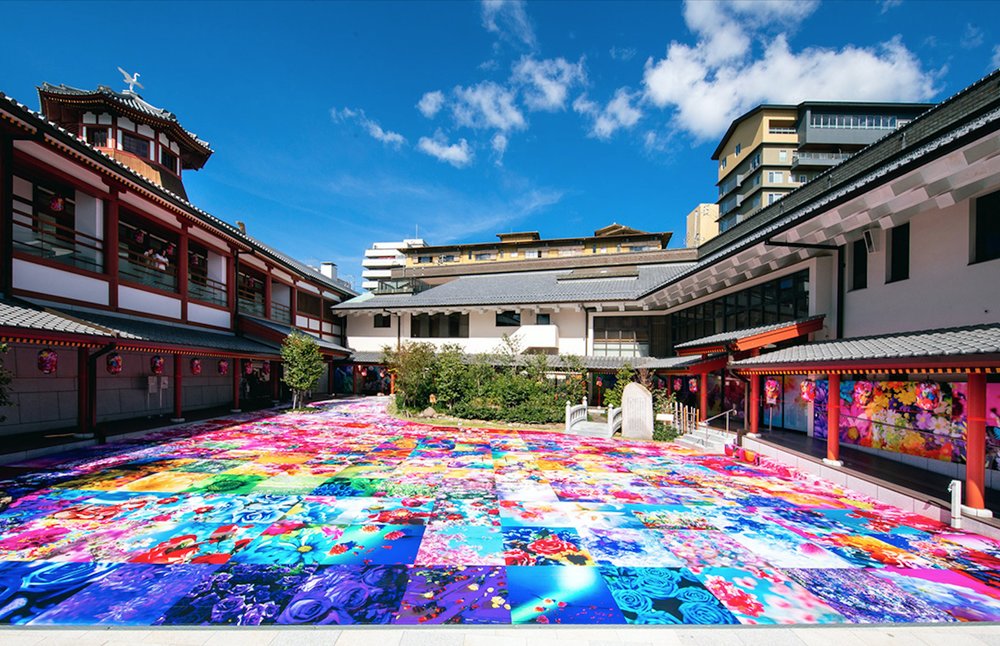 Colorful tiles in Japan